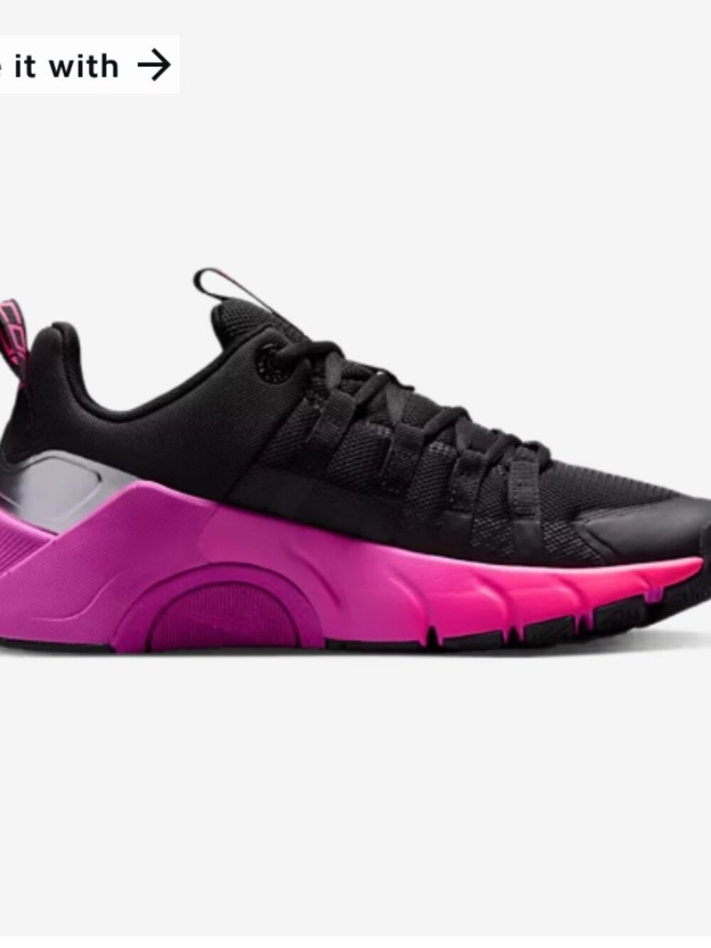 Nike Free Metcon 7 Women's Size 11 Men's 9.5 Sneaker Shoe Black Hyper Pink NIB - Picture 15 of 15